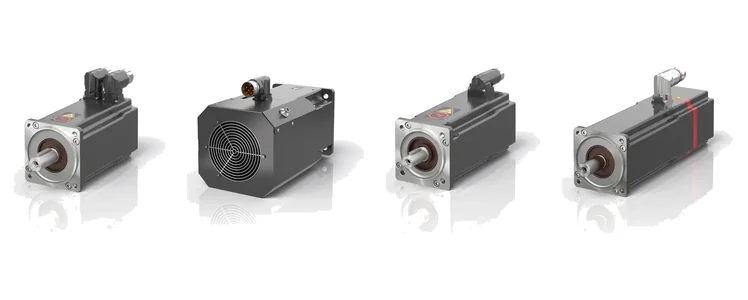 Коллаж Beckhoff Servomotors и двигателей AM